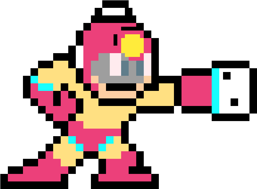 Mega Man Pixel Art PNG Image