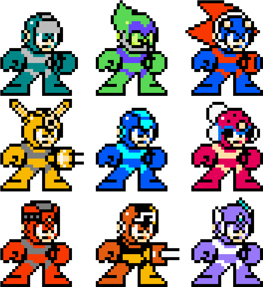 Mega Man Sprite Collection PNG Image