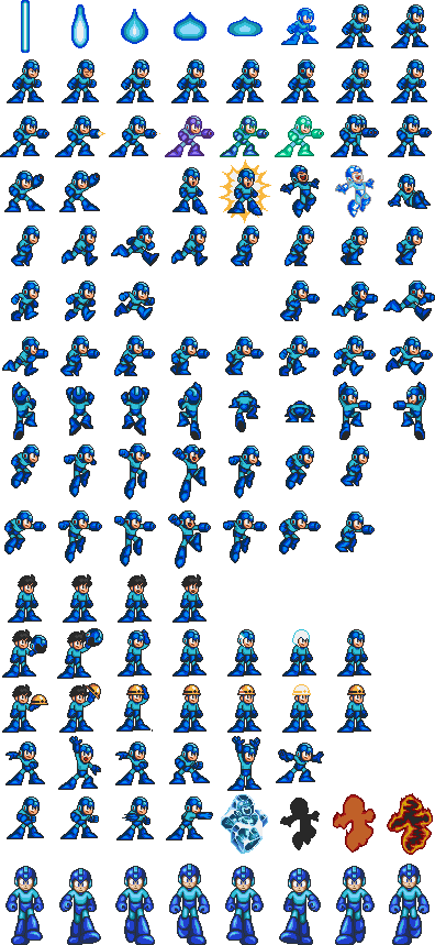 Mega Man Sprite Compilation PNG Image