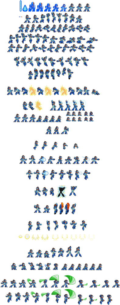 Mega Man Sprite Sheet PNG Image