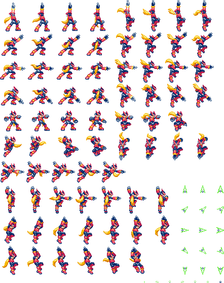 Mega Man Sprite Sheet Animation PNG Image