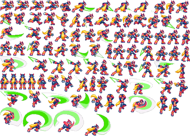 Mega Man Sprite Sheet PNG Image