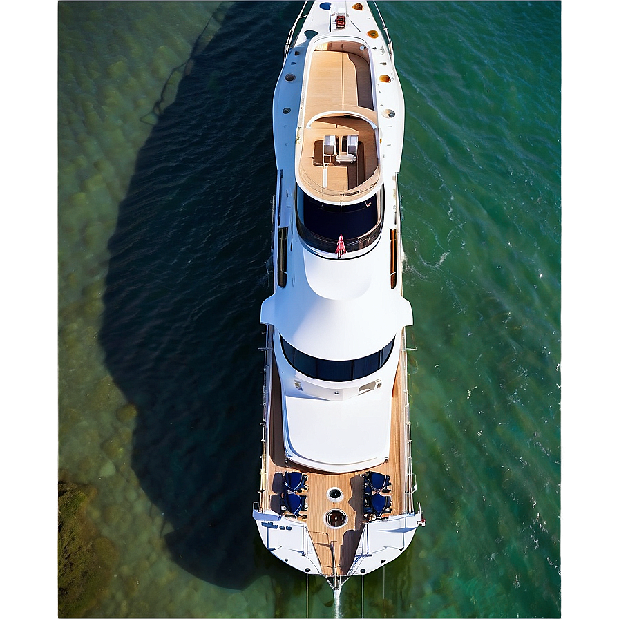 Mega Yacht Aerial Shot Png 05242024 PNG Image