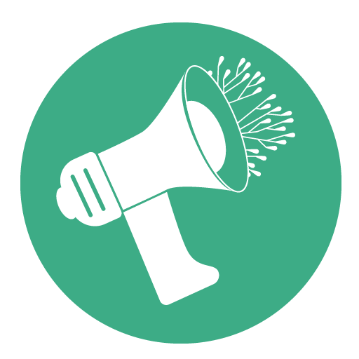 Megaphone Icon Green Background PNG Image