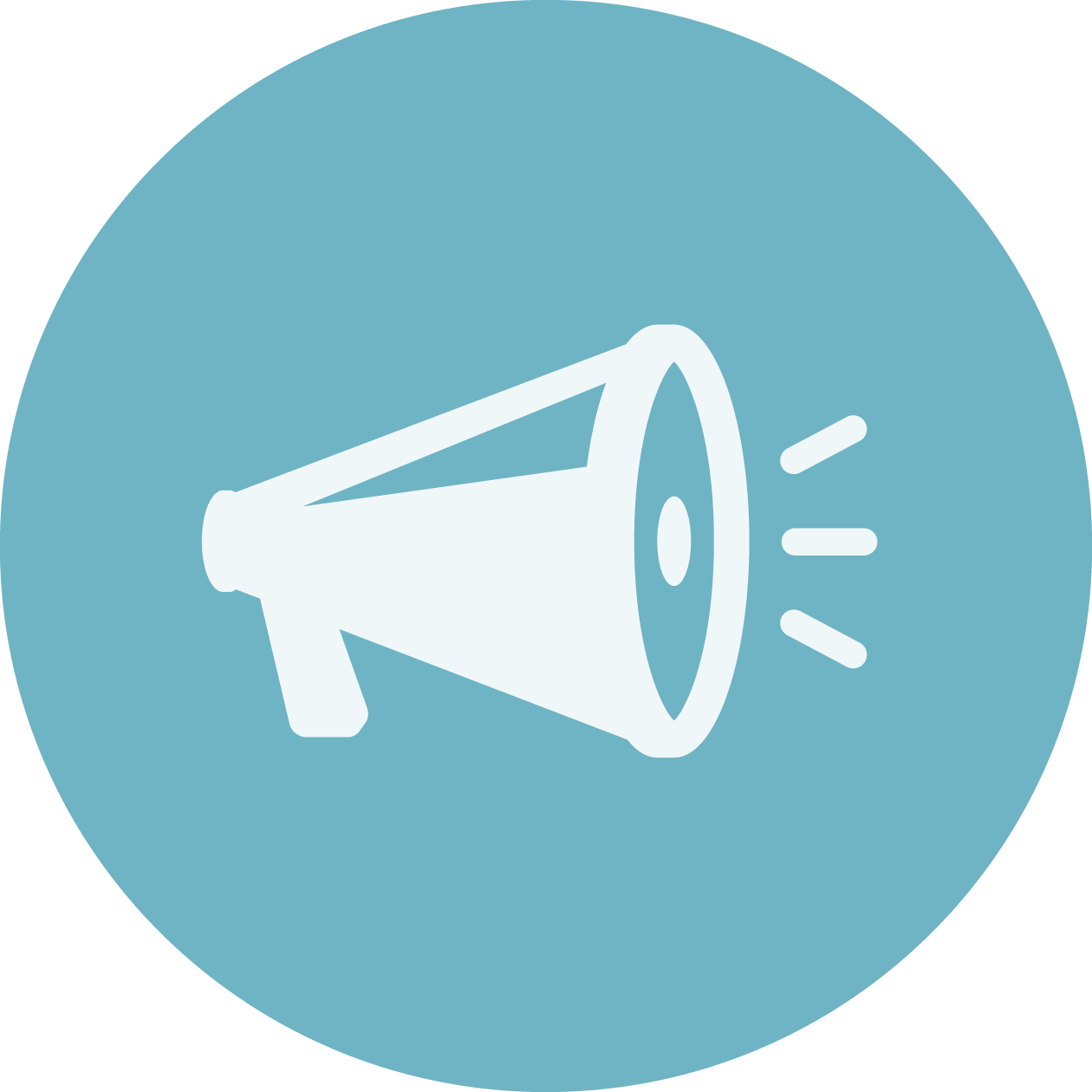 Megaphone Icon Simple Design PNG Image