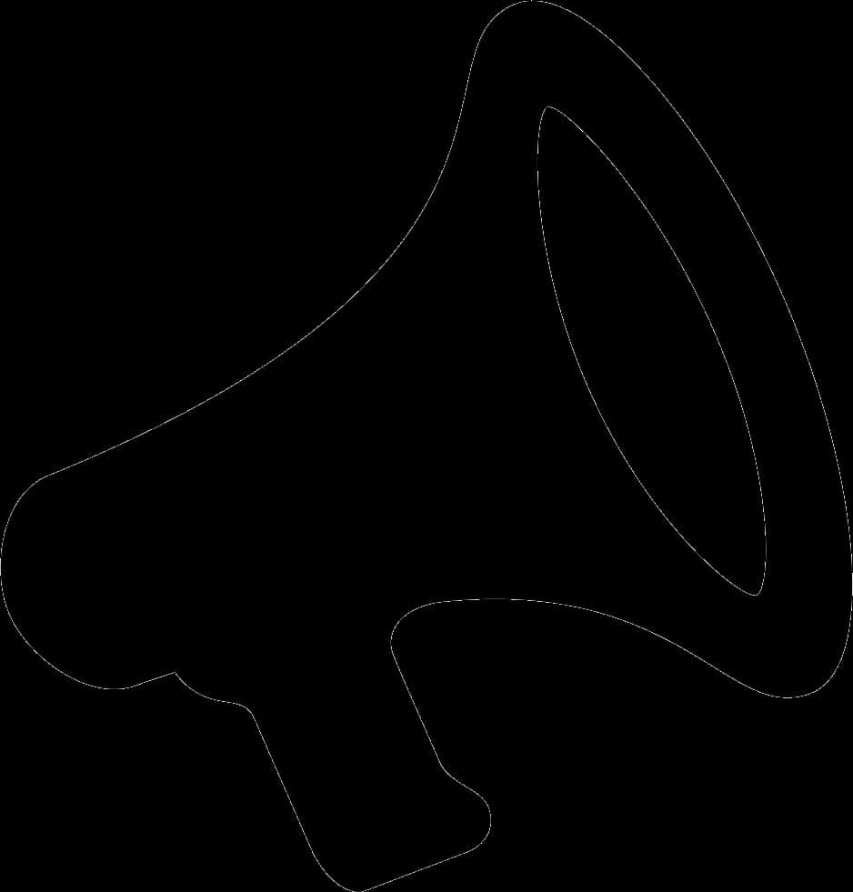 Megaphone Outline Graphic PNG Image