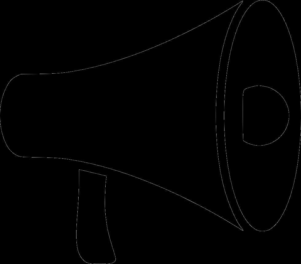 Megaphone Silhouette Outline PNG Image