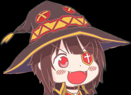 Megumin Anime Character Smile PNG Image