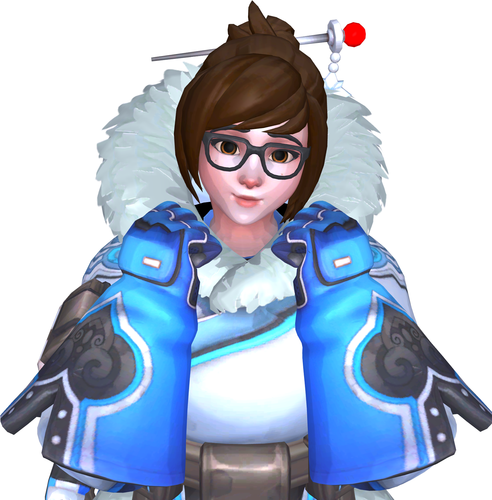 Mei Overwatch Character Portrait PNG Image