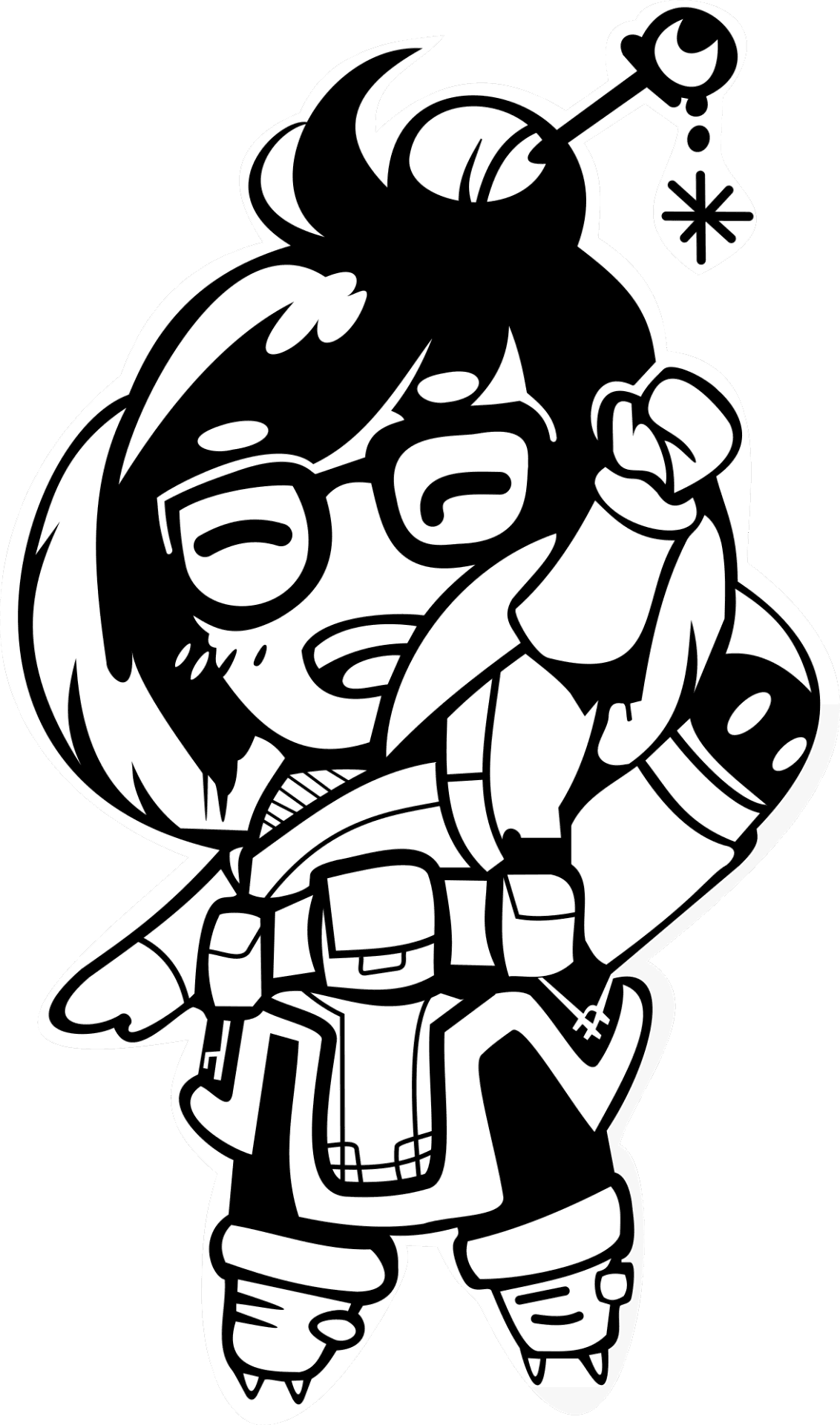 Mei Overwatch Chibi Character Art PNG Image