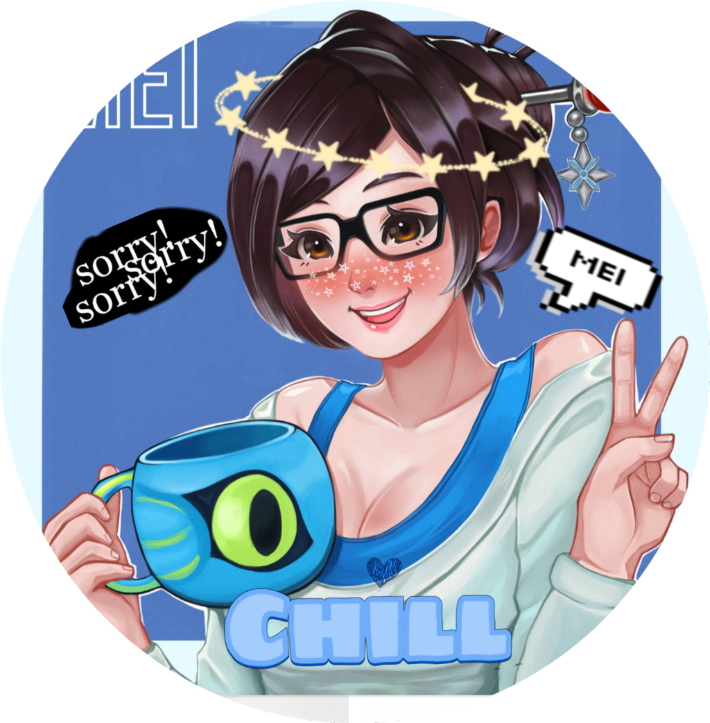 Mei Overwatch Chill Mug Artwork PNG Image