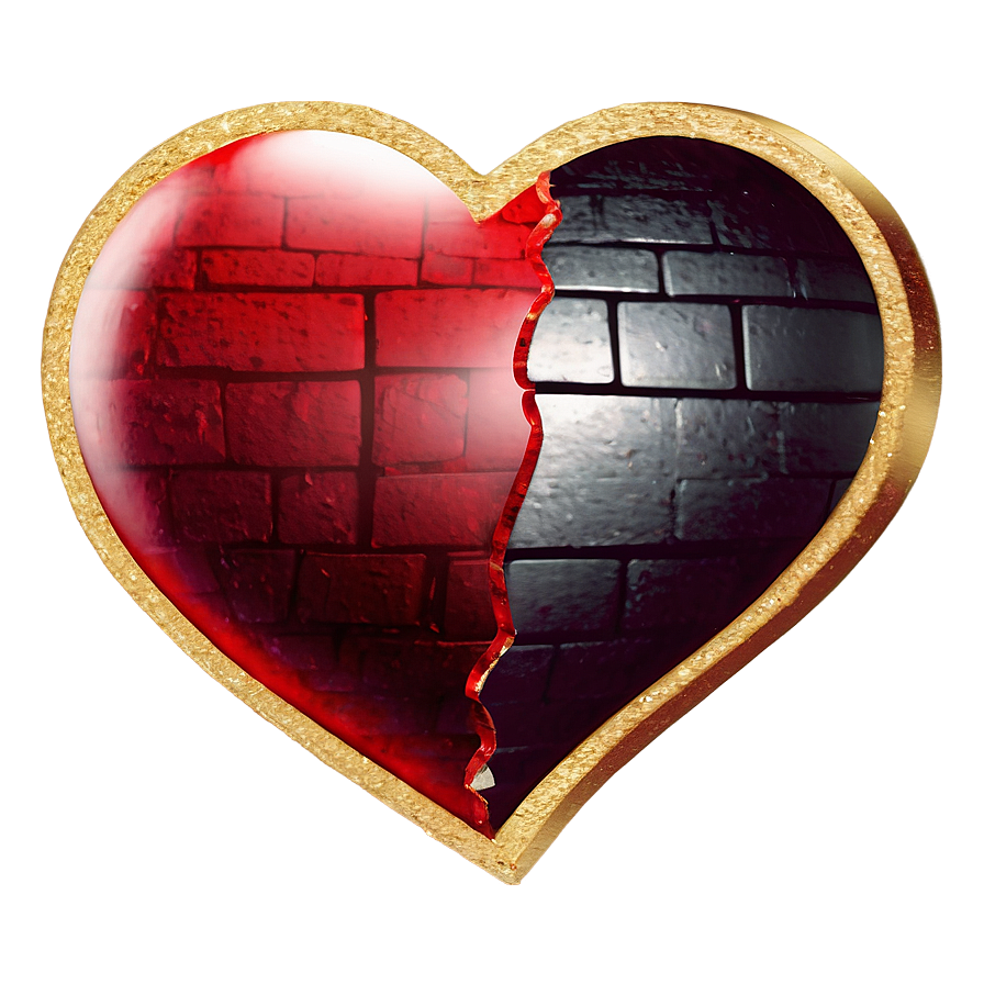 Melancholy Broken Heart Emoji Png Isc80 PNG Image