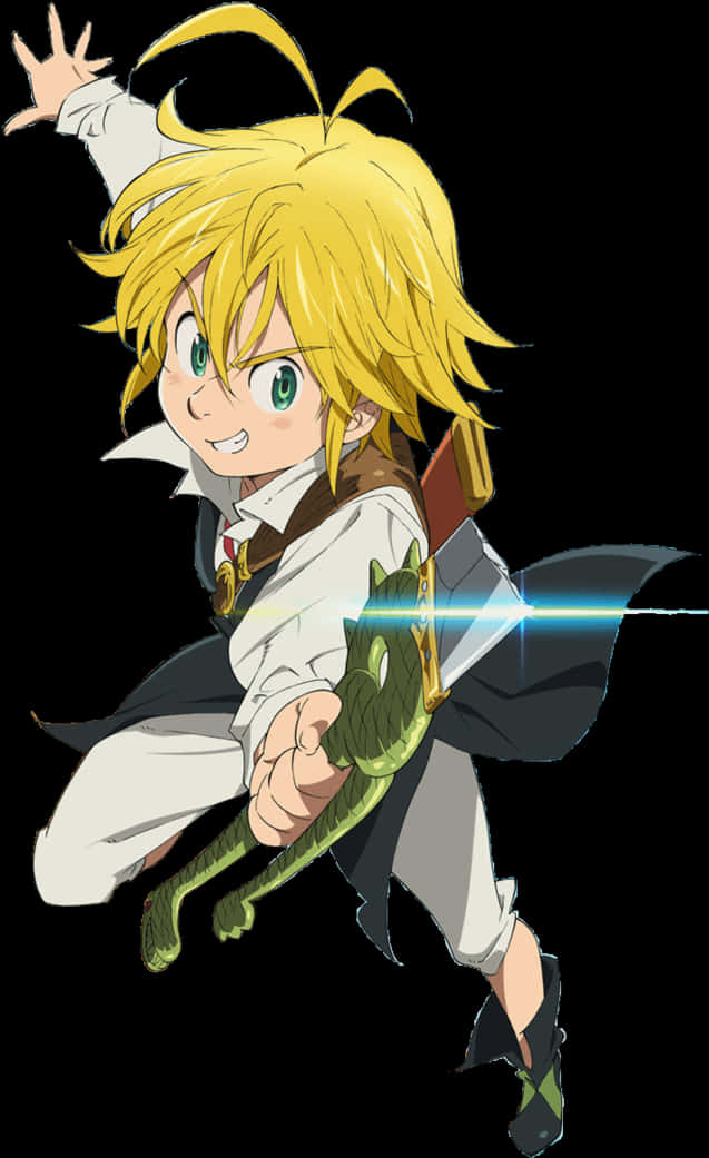 Meliodas_ Anime_ Character_ Action_ Pose PNG Image