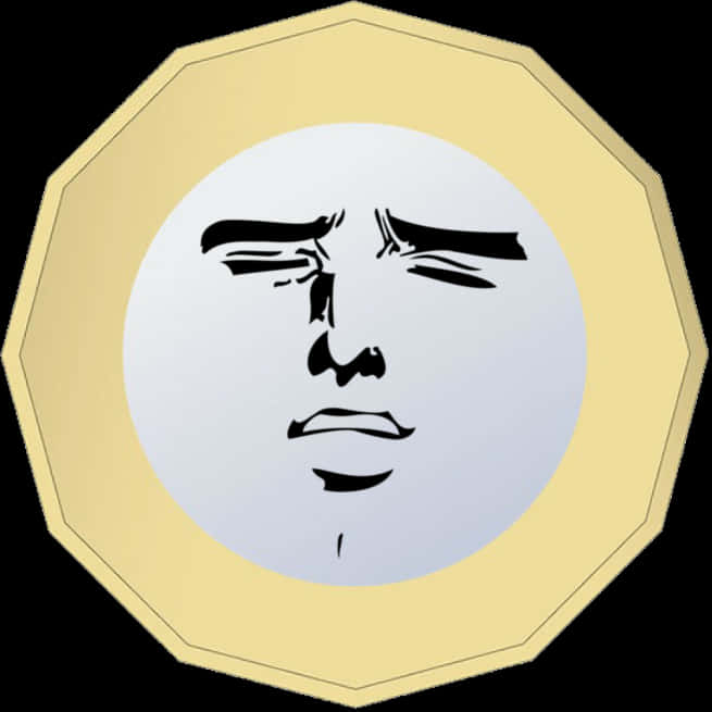 Meme Face Octagon Background PNG Image