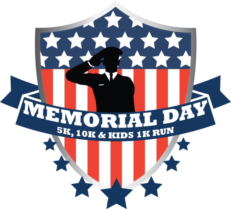 Memorial Day Run Event Logo PNG Image