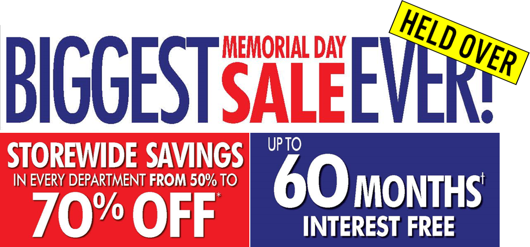 Memorial Day Sale Banner PNG Image