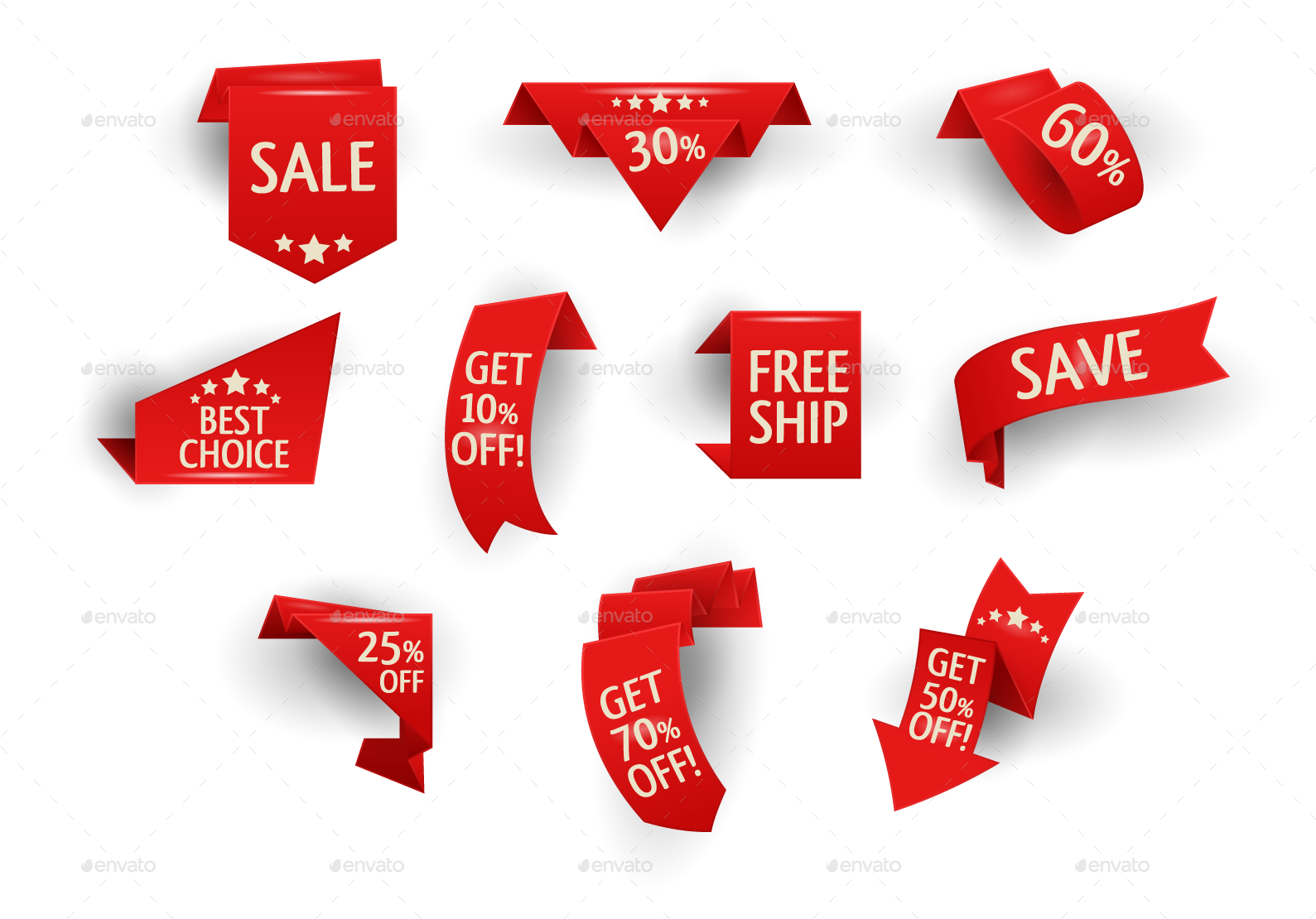 Memorial Day Sale Tags Collection PNG Image