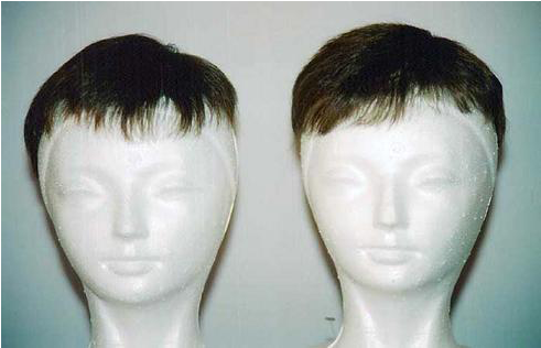 Men's Short Hairstyles On Mannequin Heads PNG Image