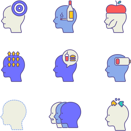 Mental_ Health_ Concepts_ Illustration_ Set PNG Image