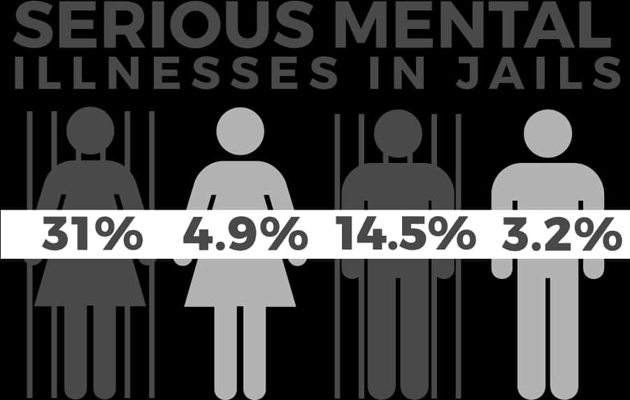 Mental Illness Statisticsin Jail PNG Image