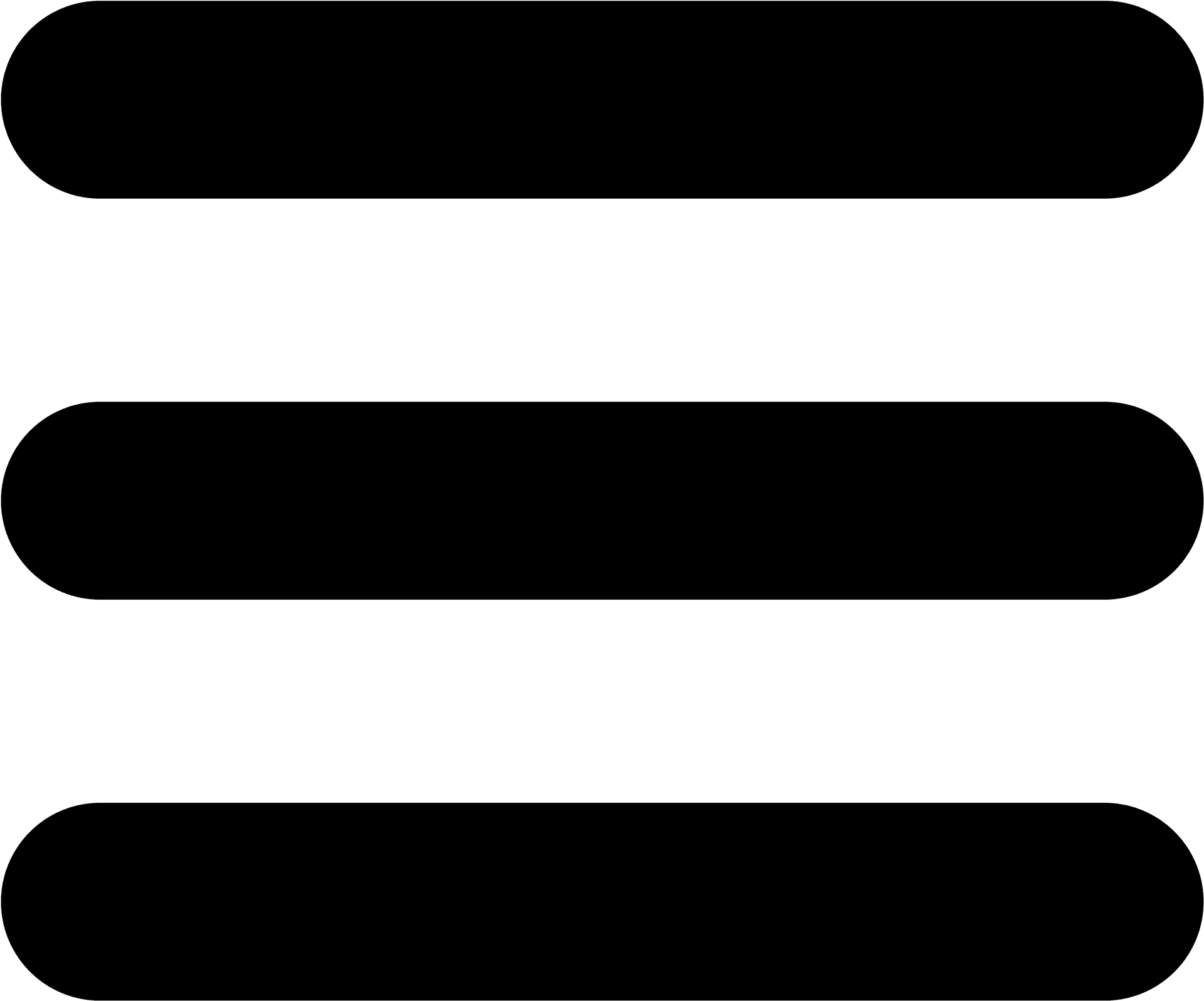 Menu Icon Black Bars PNG Image