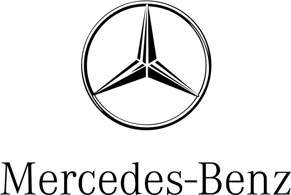 Mercedes Benz Logo Blackand White PNG Image