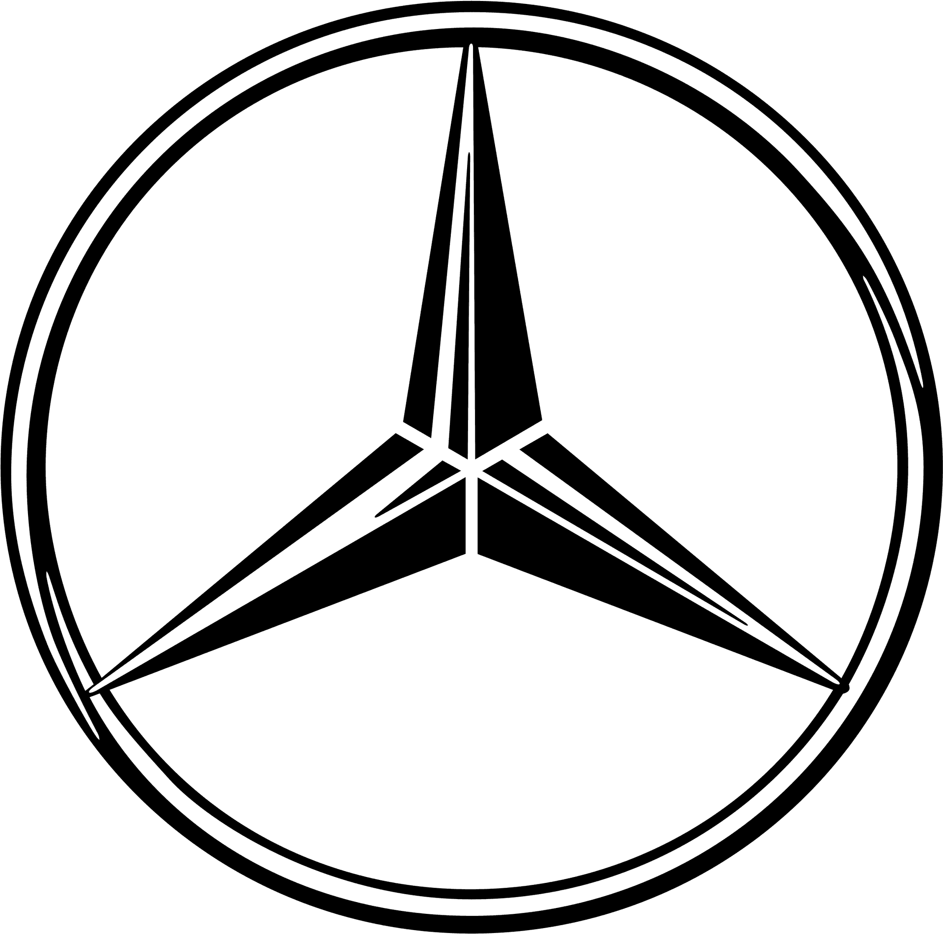 Mercedes Benz Logo Outline PNG Image