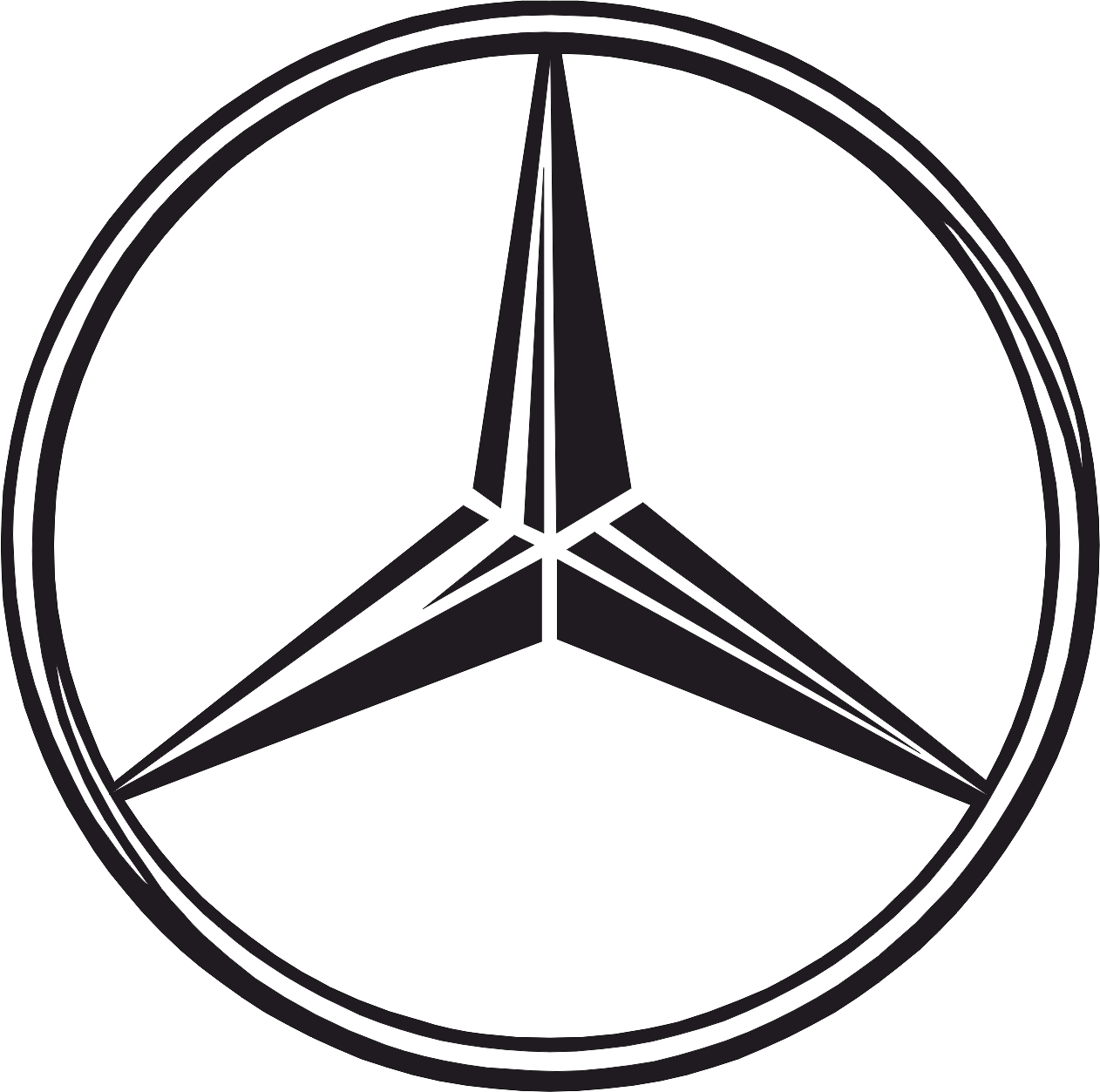 Mercedes Benz Logo Silhouette PNG Image