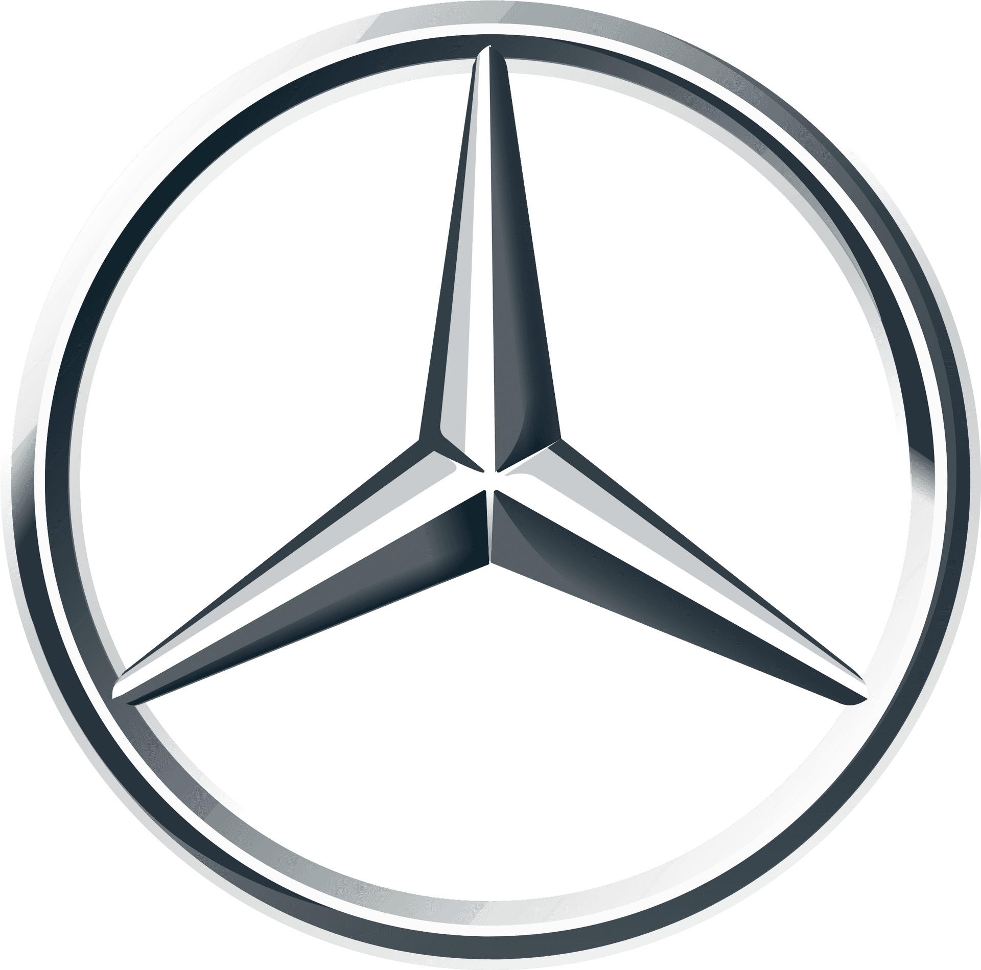 Mercedes Benz Logo Silver PNG Image