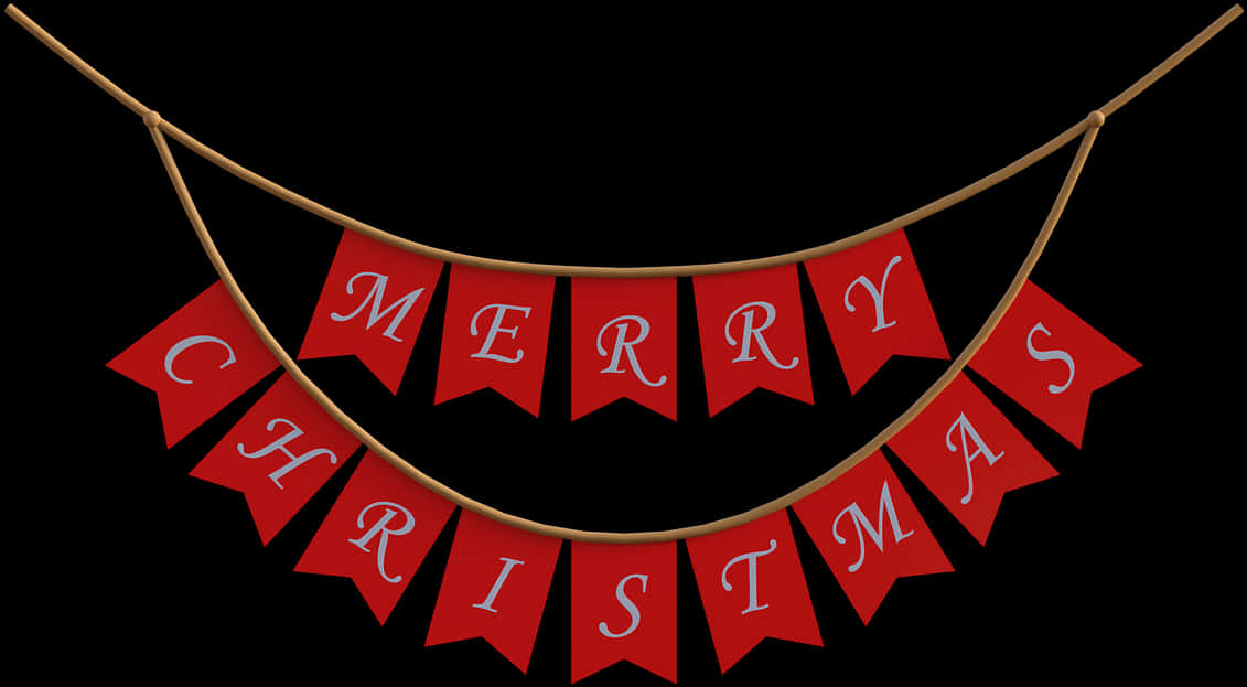 Merry Christmas Banner Decoration PNG Image