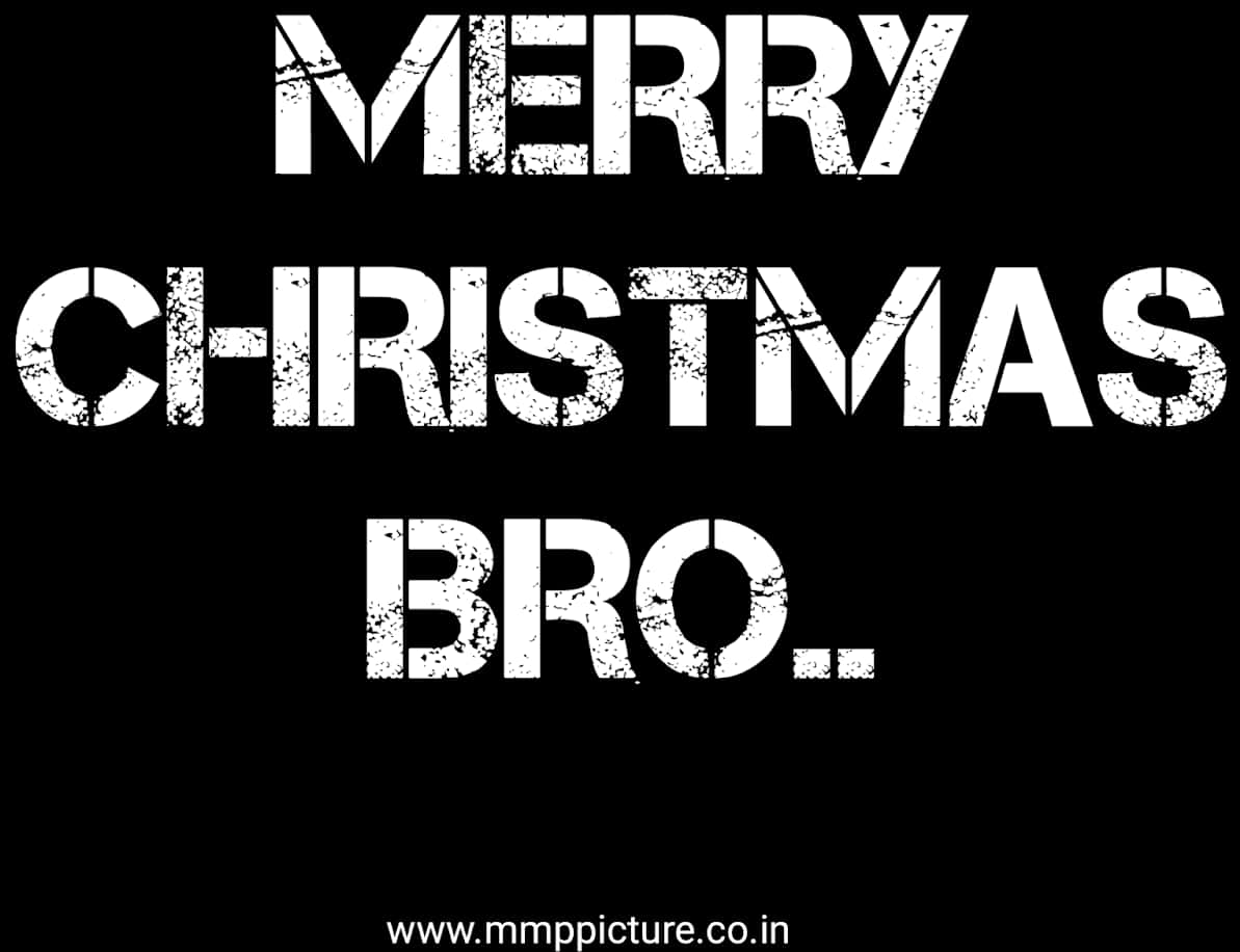 Merry Christmas Bro Greeting PNG Image