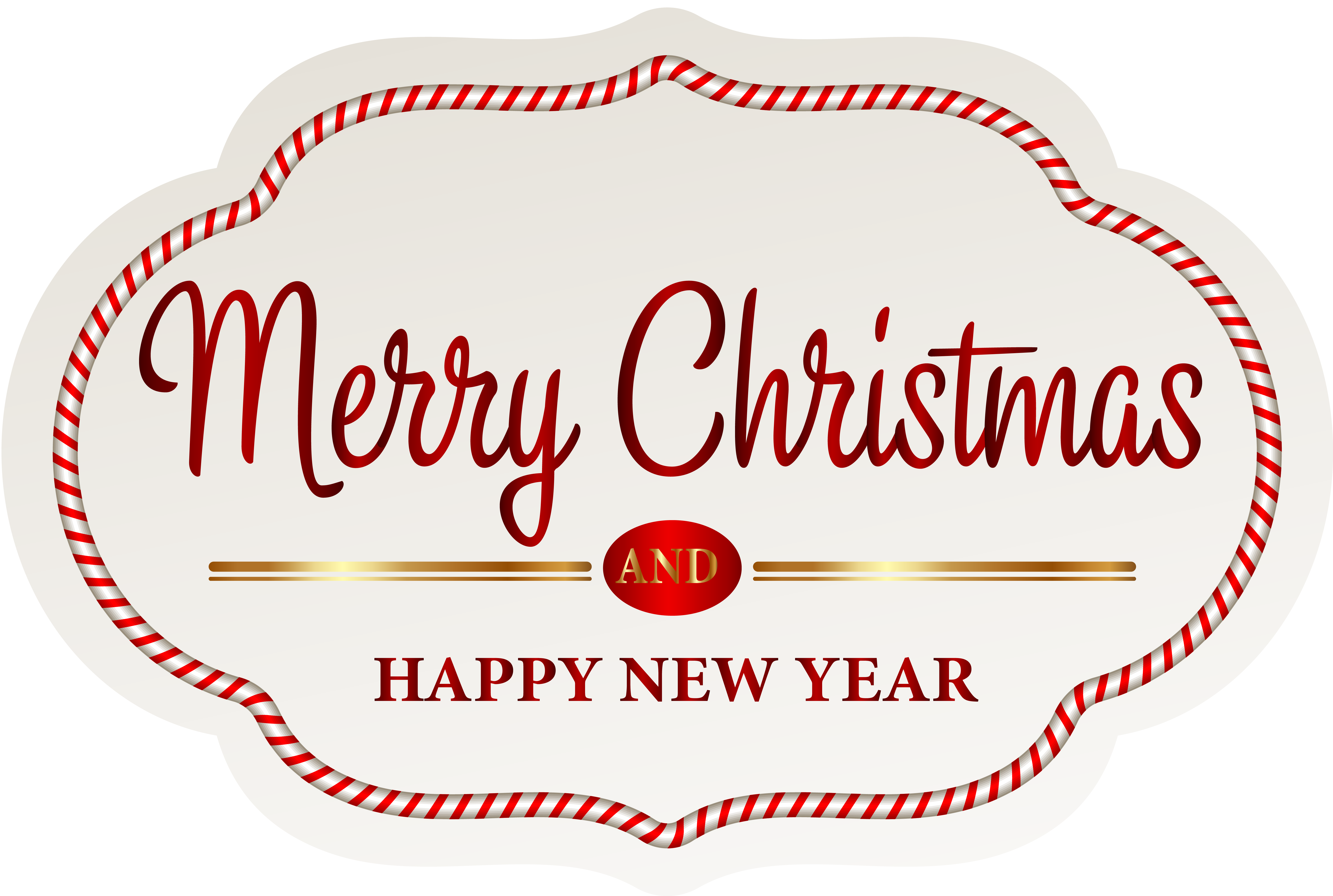 Merry Christmas Happy New Year Greeting PNG Image