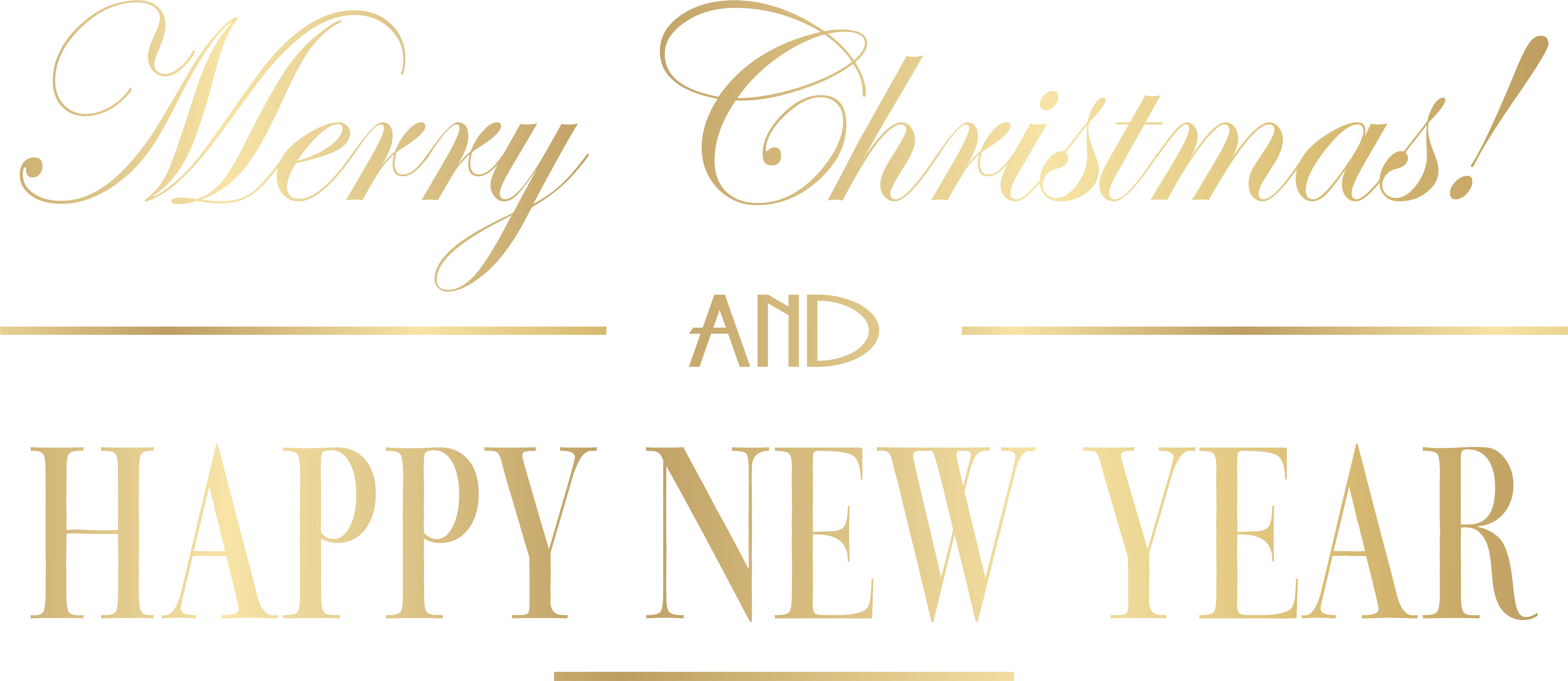 Merry Christmas Happy New Year Greeting PNG Image