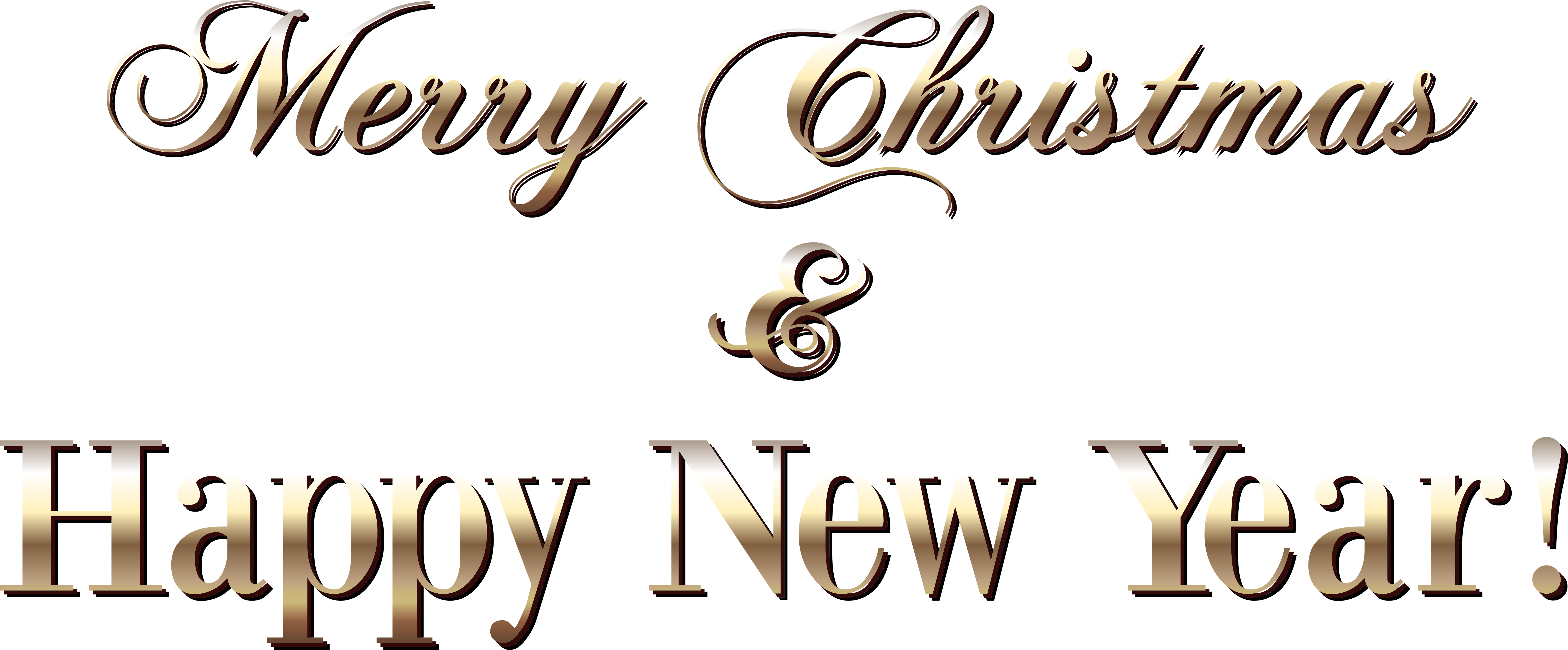 Merry Christmas Happy New Year Greeting PNG Image