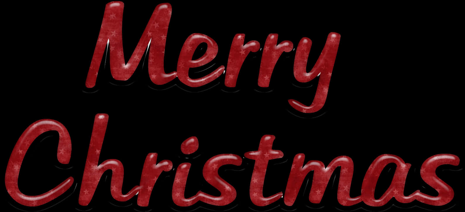 Merry Christmas Red Text PNG Image