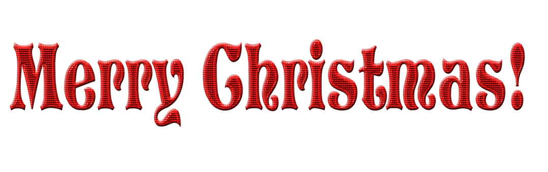 Merry Christmas Red Textured Message PNG Image