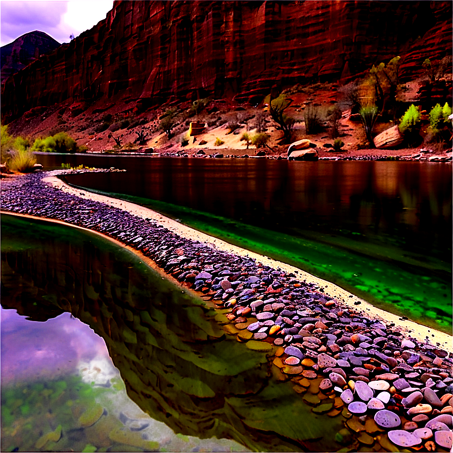 Mesa And Canyon River Png Oxw PNG Image