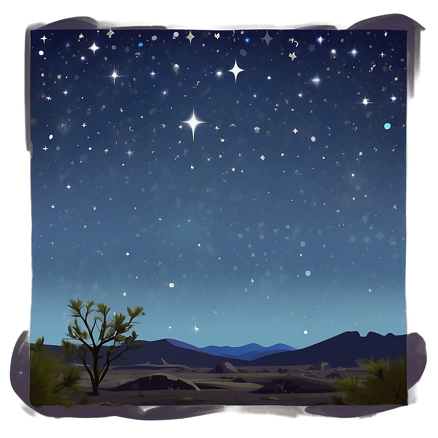 Mesa Under Starry Sky Png 92 PNG Image