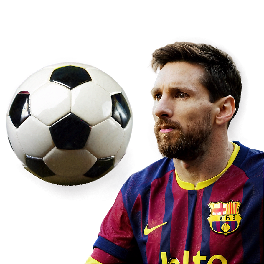 Messi And Soccer Ball Png 06242024 PNG Image