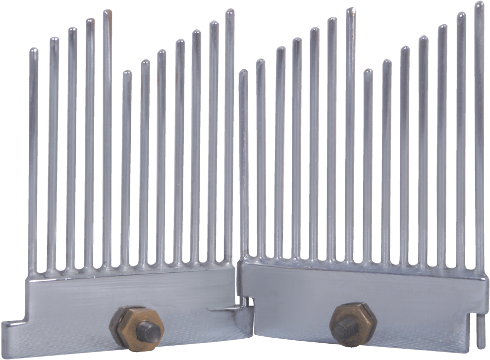 Metal Comb Heatsink Component PNG Image