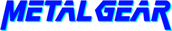 Metal Gear Logo Blue Text PNG Image