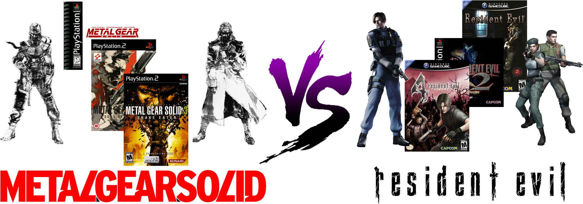 Metal Gear Solid V S Resident Evil Comparison PNG Image