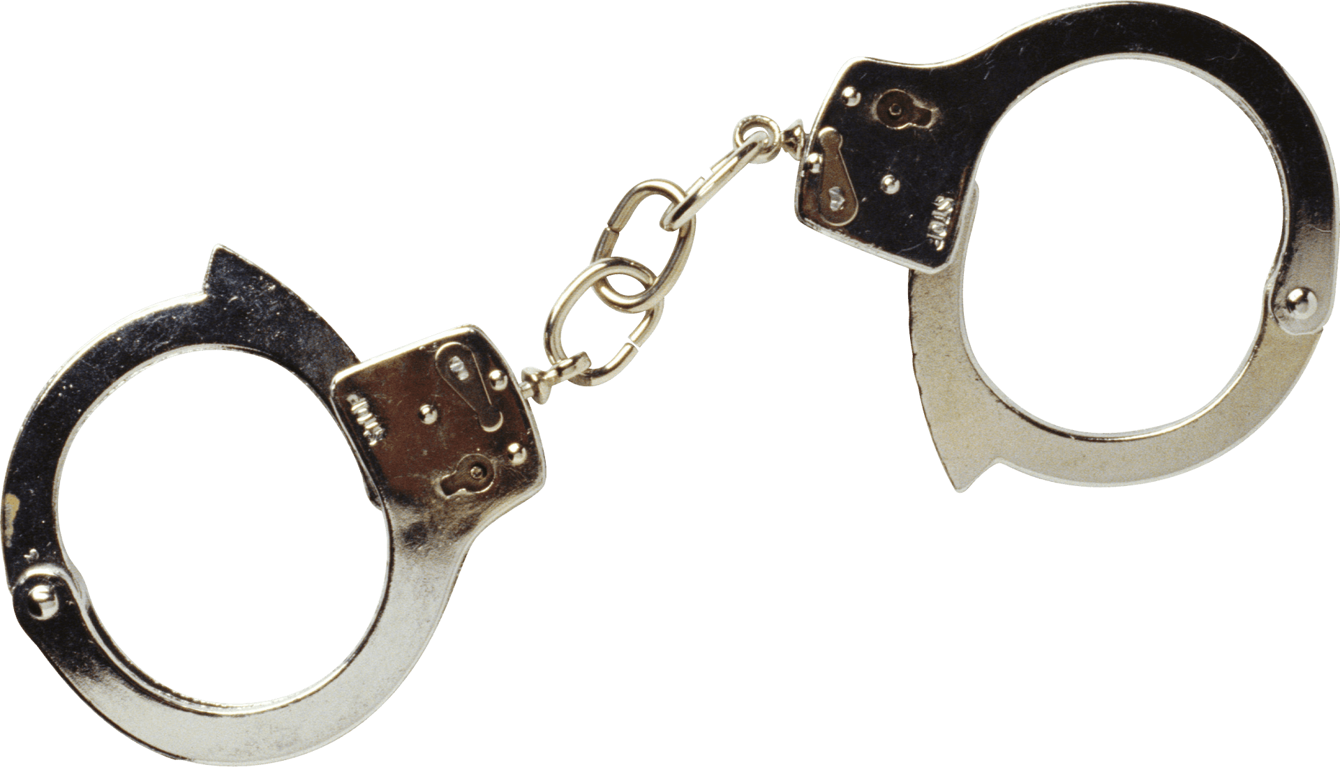 Metal Handcuffs Isolated PNG Image