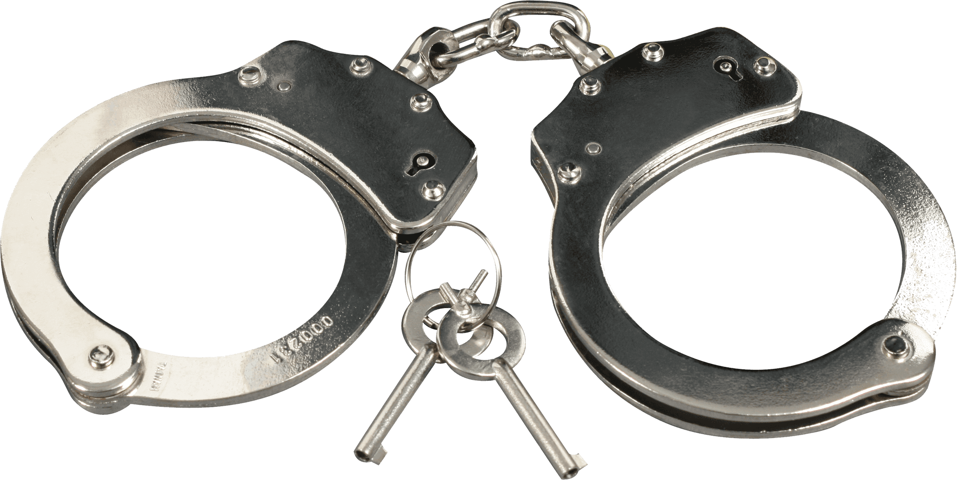 Metal Handcuffswith Keys PNG Image