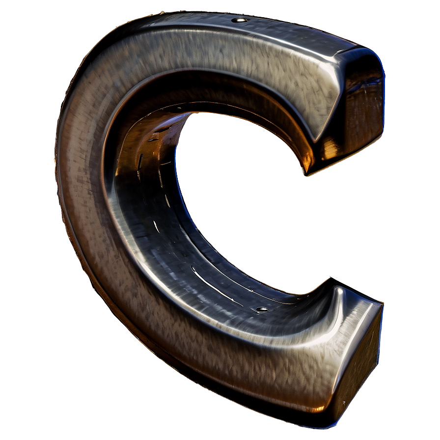 Metal Letter C Png 06112024 PNG Image