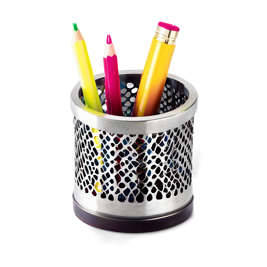 Metal Mesh Pencil Holder Png Fhq86 PNG Image