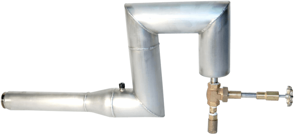 Metal Pipe Assemblywith Valve PNG Image