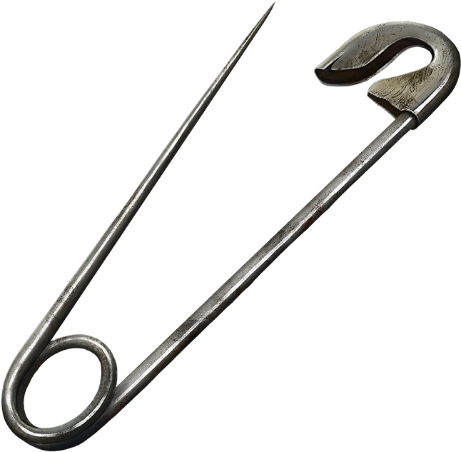 Metal Safety Pin PNG Image