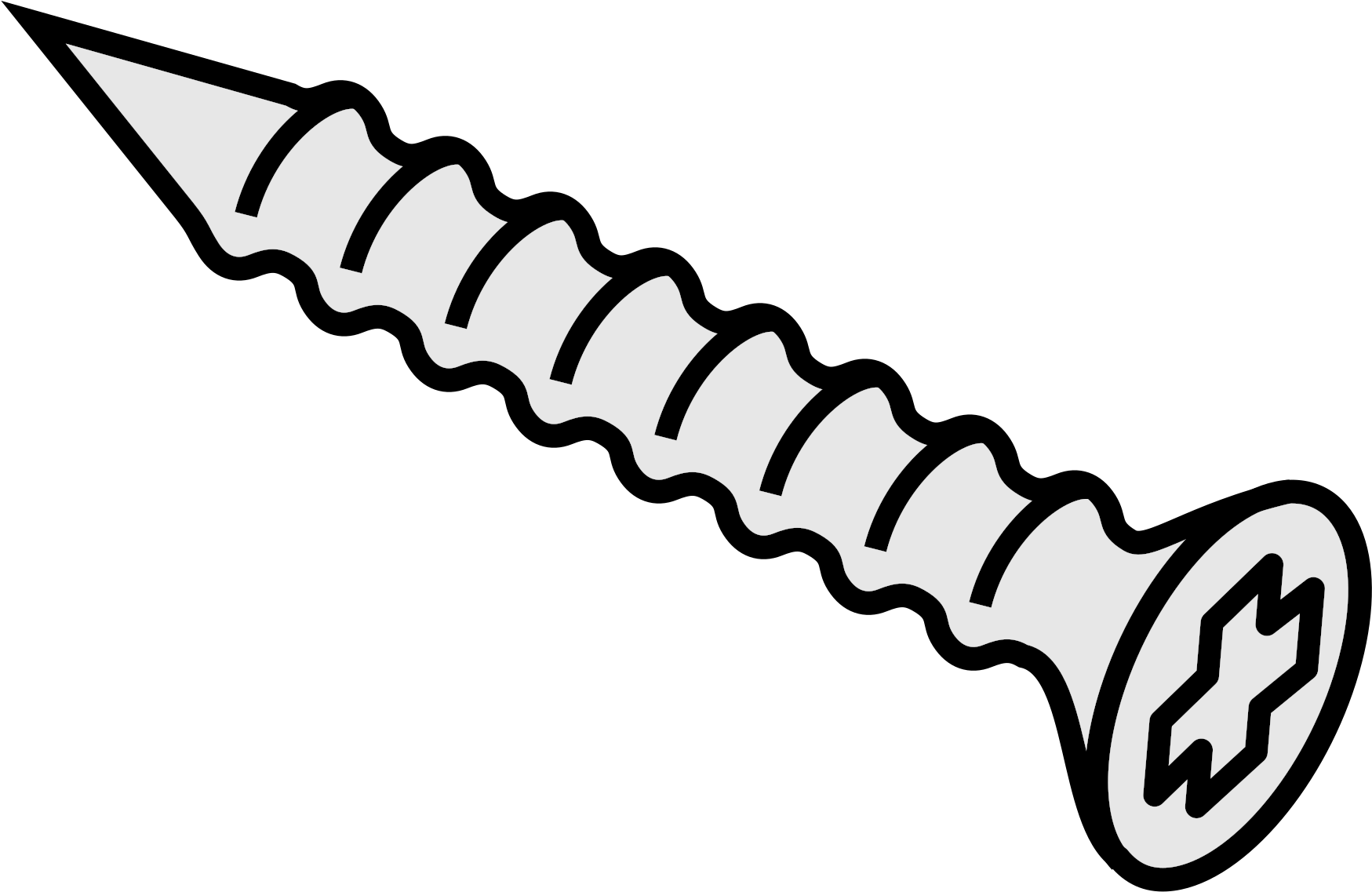 Metal Screw Illustration PNG Image