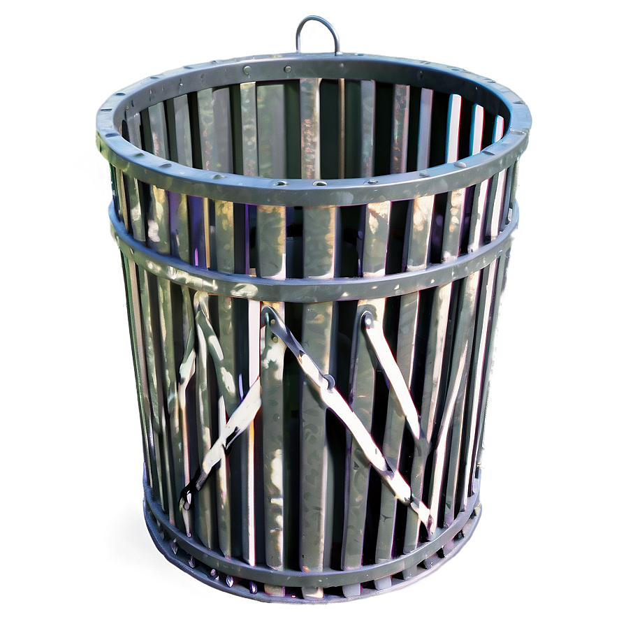 Metal Trash Bin Model Png 05252024 PNG Image